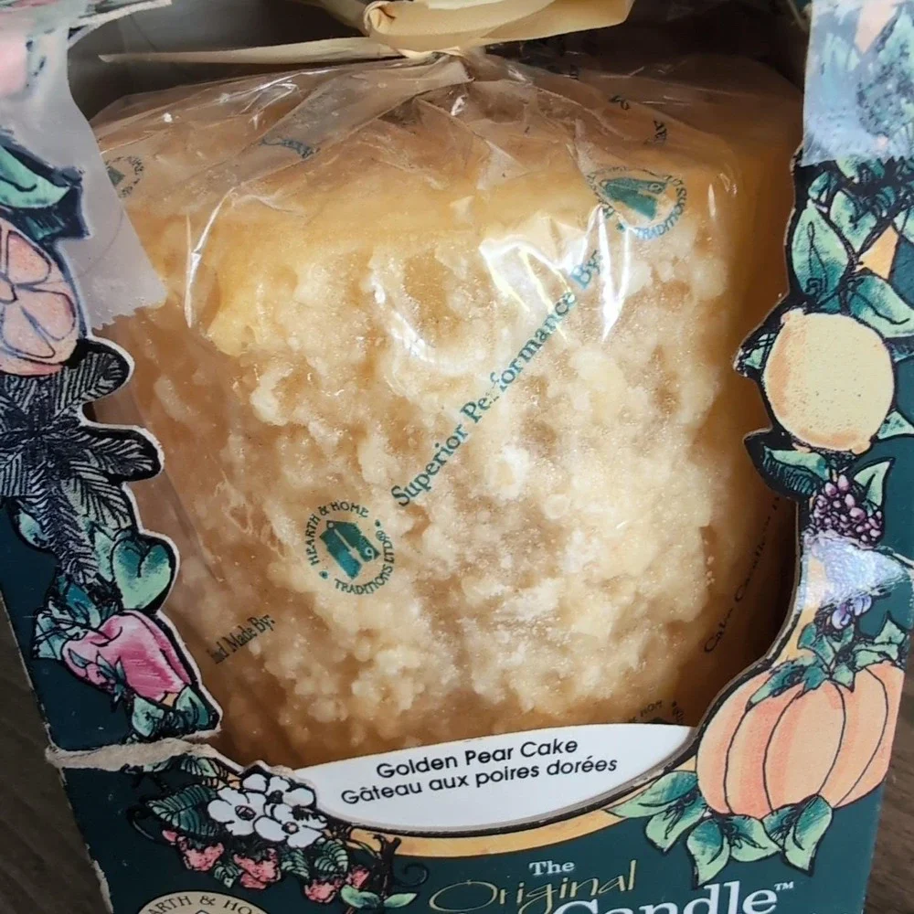 Lumi-Lite‎ The Original Cake Candle Hearth & Home Golden Pear Cake 2001 w/Recipe